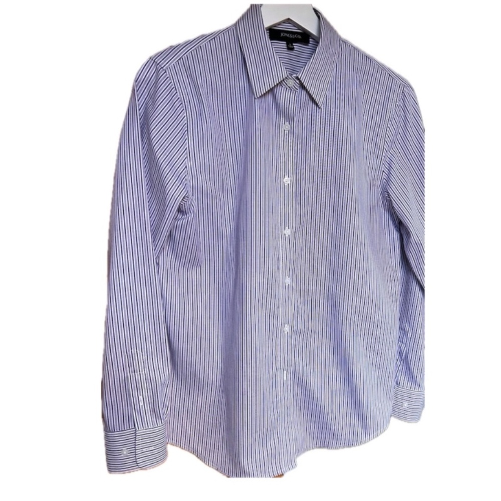 JONES & CO. Ladies Striped Shirt, Pure Cotton, Long Sleeve